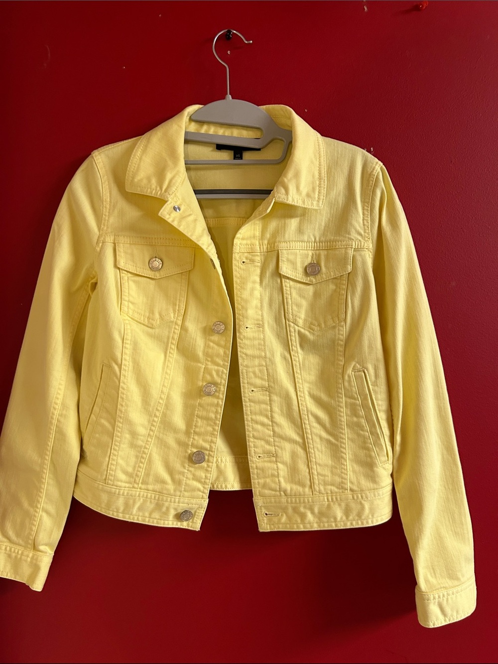 Talbots Bright Yellow Denim Jacket XSmall